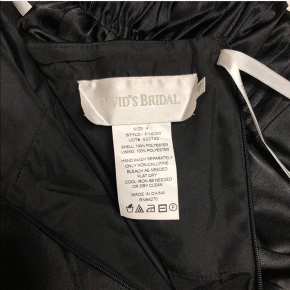 David’s Bridal Strapless Black Mini Dress - Picture 6 of 6